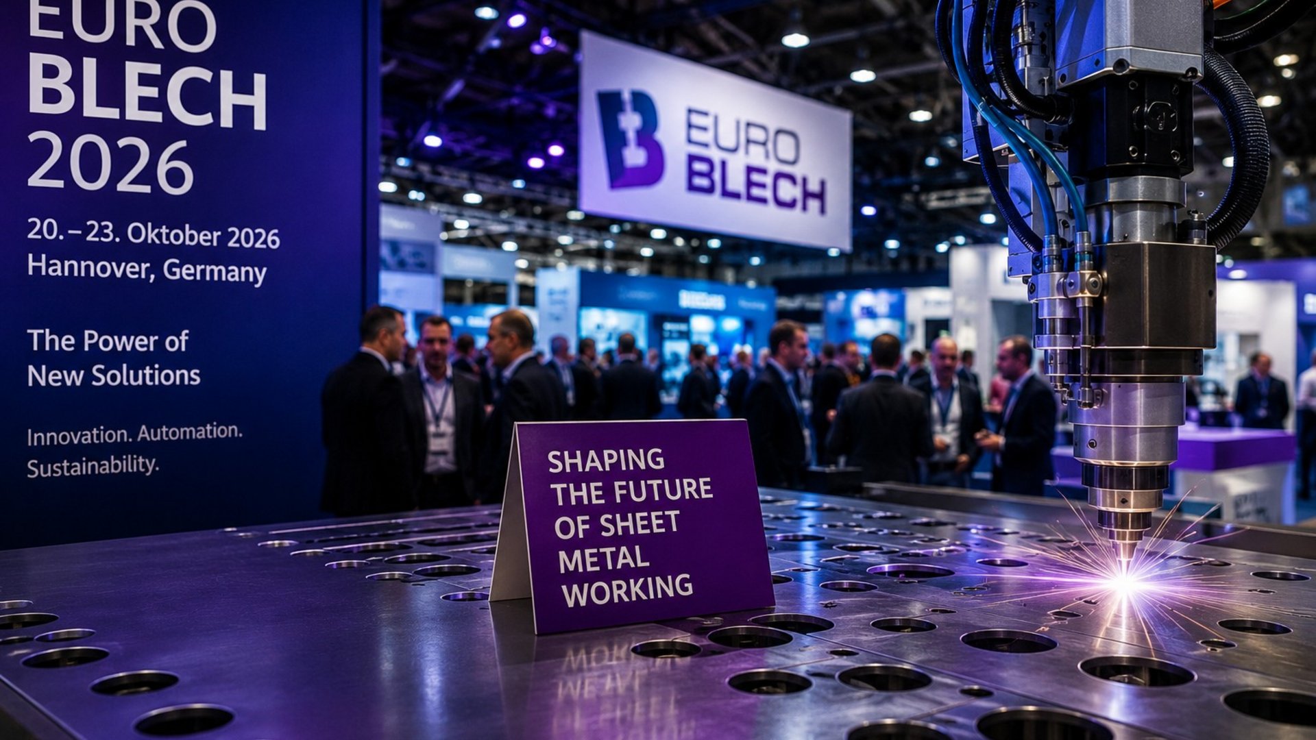 Innovationen und Zukunftstechnologien der Blechbearbeitung Laserschneidemaschine auf der EuroBLECH 2026 Messe in Hannover
